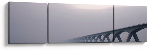 Obraz mostu we mgle (170x50 cm)
