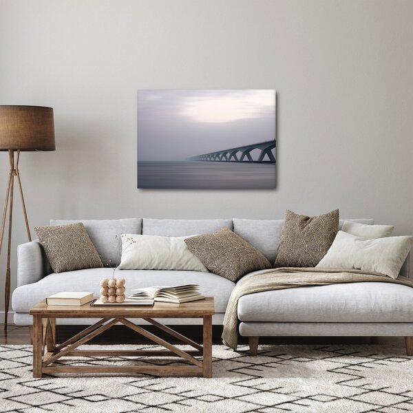Obraz mostu we mgle (70x50 cm)