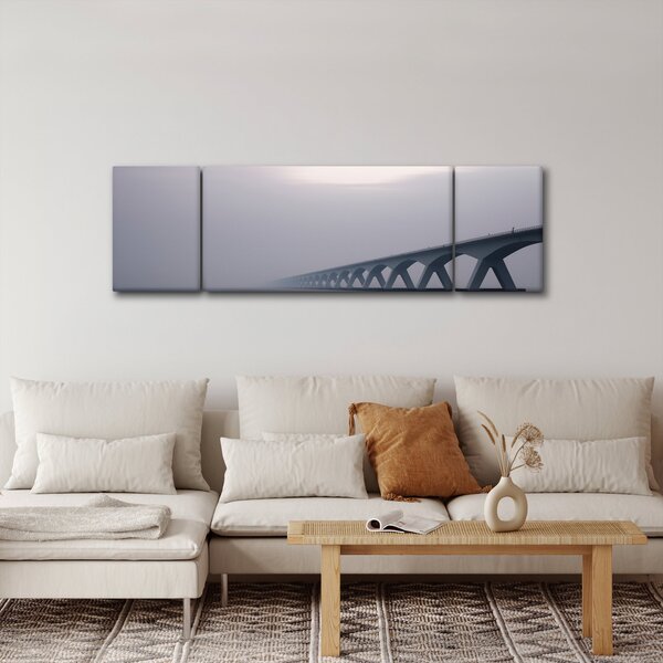 Obraz mostu we mgle (170x50 cm)