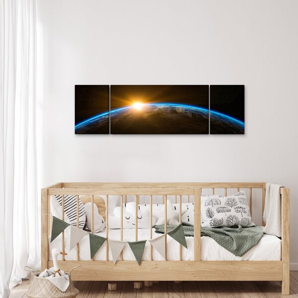 Obraz planety Ziemi z kosmosu (170x50 cm)