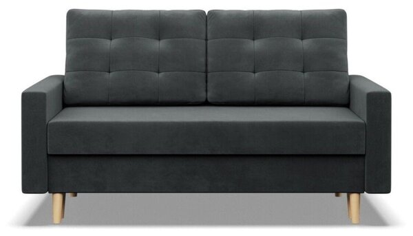 Sofa rozkÅadana, MILO, velvet, 152x92x92 cm, ciemny szary | TYLETEGOTU