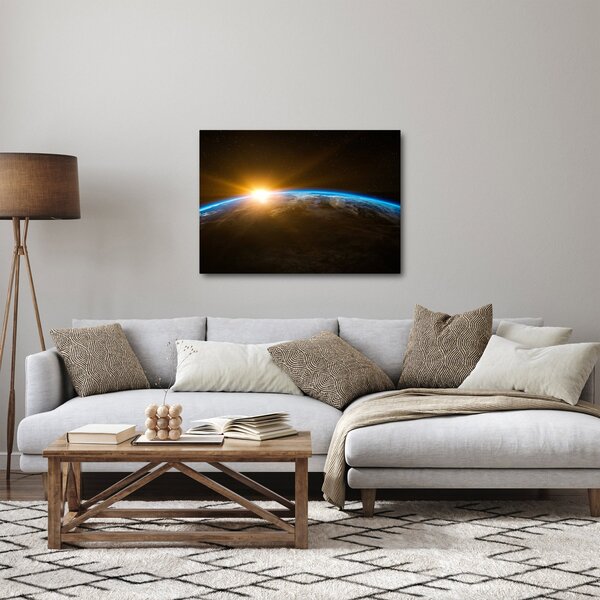Obraz planety Ziemi z kosmosu (70x50 cm)