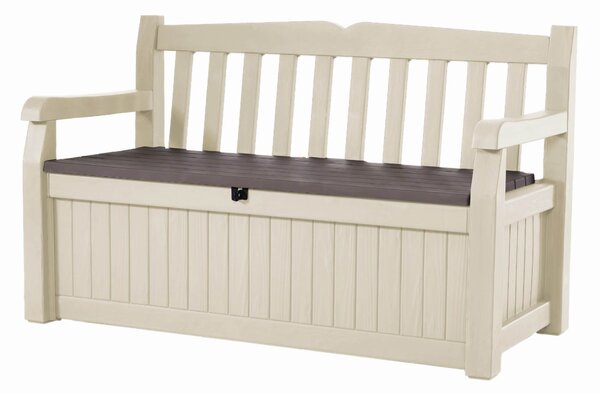 Ławka ogrodowa ze skrzynią Keter Eden Garden Bench 265L beżowo-brązowa