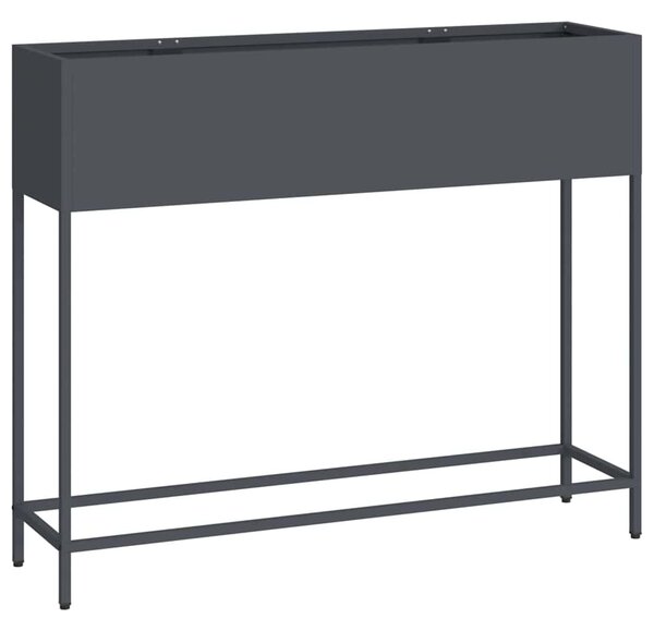 Podwyższona doniczka ogrodowa Antracyt 100 x 26 x 82 cm Stal