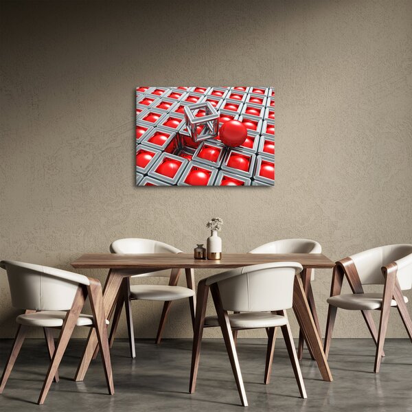 Obraz - 3D metaliczna abstrakcja (70x50 cm)