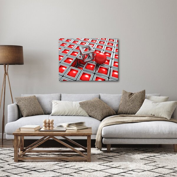 Obraz - 3D metaliczna abstrakcja (70x50 cm)