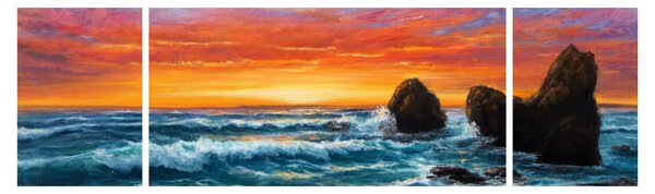 Obraz - Zachód słońca (170x50 cm)