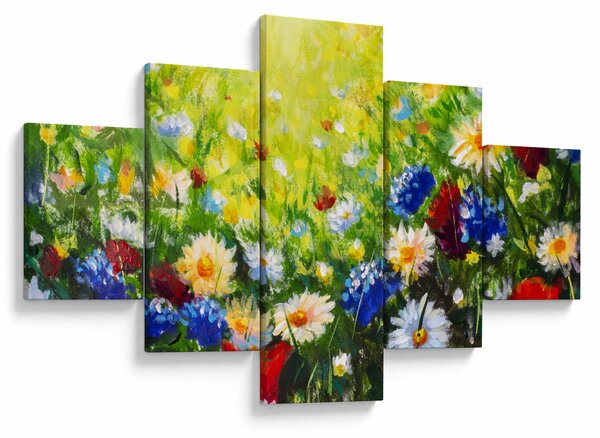 Obraz dzikich kwiatów (125x70 cm)