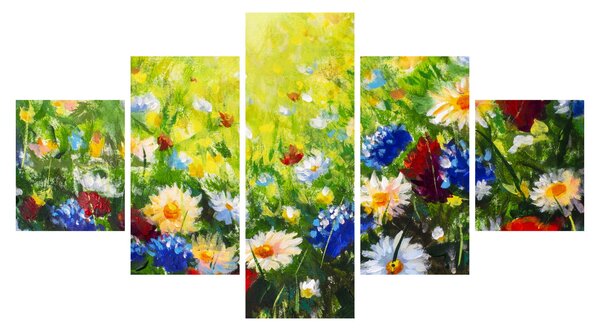 Obraz dzikich kwiatów (125x70 cm)