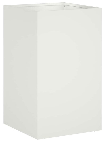 Doniczka ogrodowa Biały 30 x 30 x 40 cm Stal zimnogięta