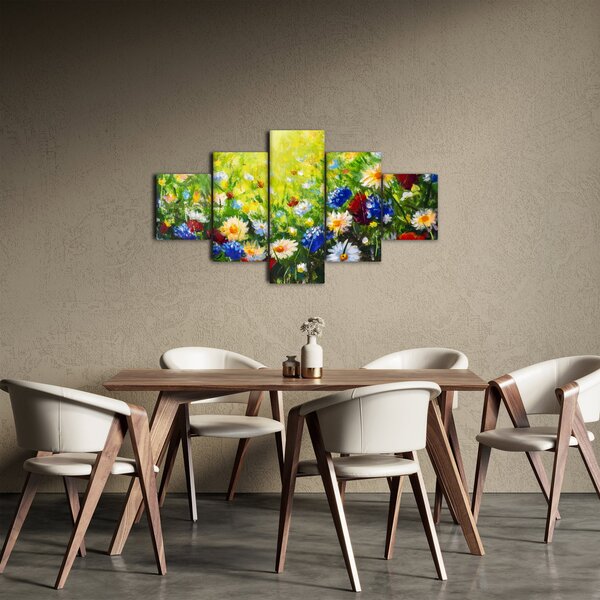 Obraz dzikich kwiatów (125x70 cm)