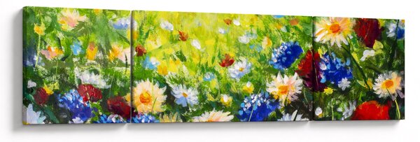 Obraz dzikich kwiatów (170x50 cm)