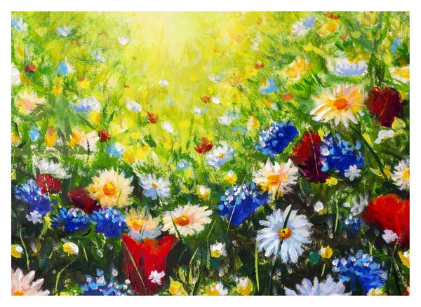 Obraz dzikich kwiatów (70x50 cm)