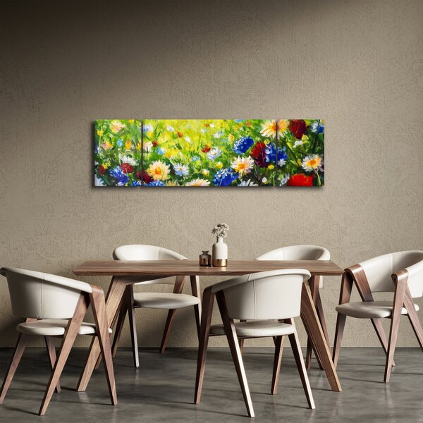 Obraz dzikich kwiatów (170x50 cm)