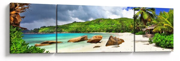 Obraz - Seszele, Takamaka beach (170x50 cm)