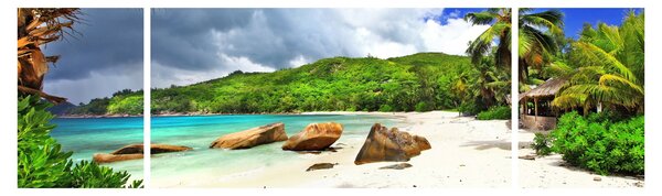 Obraz - Seszele, Takamaka beach (170x50 cm)