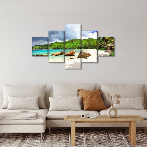 Obraz - Seszele, Takamaka beach (125x70 cm)