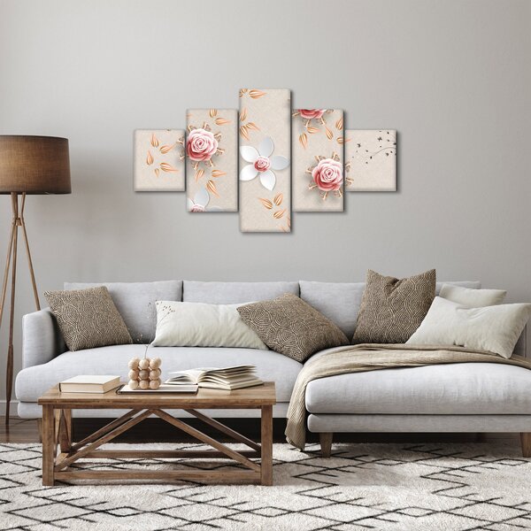 Obraz - Kwiaty róży (125x70 cm)