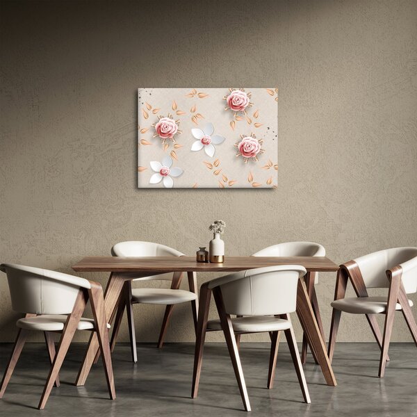 Obraz - Kwiaty róży (70x50 cm)