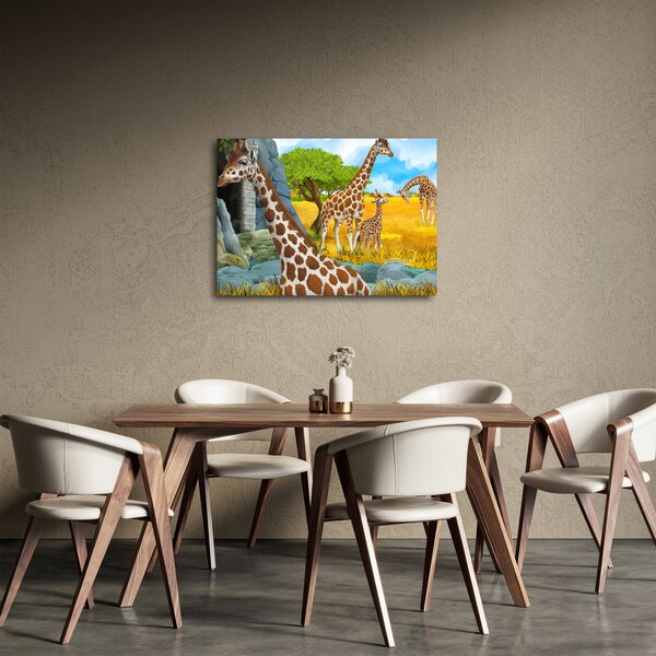 Obraz - Rodzina żyraf (70x50 cm)