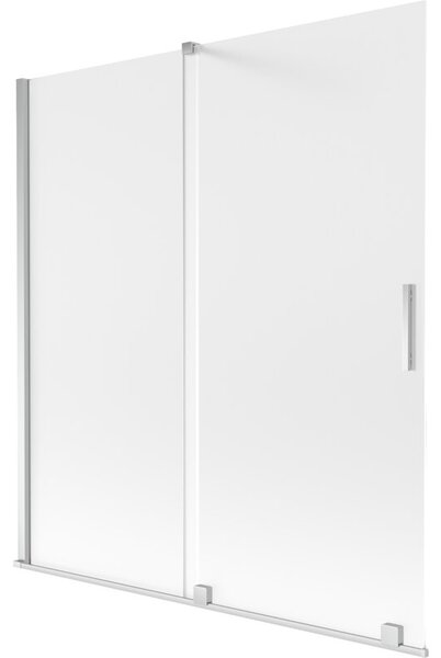 Mexen Velar parawan nawannowy 2-skrzydłowy rozsuwany 150 x 150 cm, szron, chrom - 896-150-000-31-01