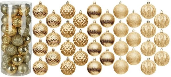 Bombka CHRISTMAS DECORATION 6 cm Złoty (35 sztuk)