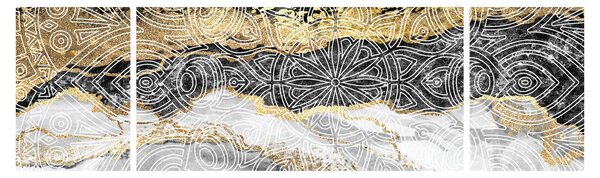 Obraz - Mandala w marmurze (170x50 cm)
