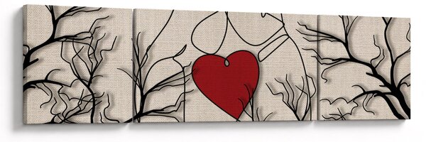 Obraz - Zakochana para (170x50 cm)