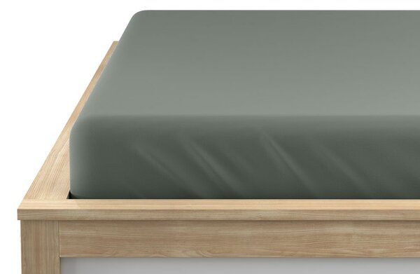 Prześcieradło jersey ciemnozielone 180 x 200 cm