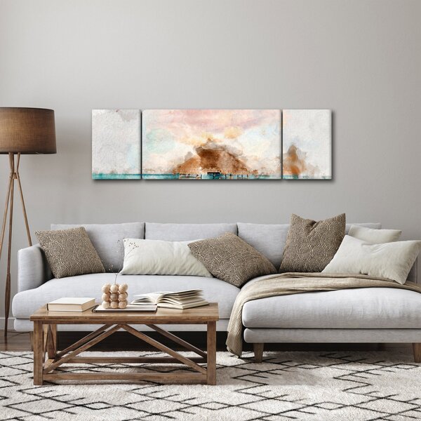 Obraz - Malediwy, drewniane molo (170x50 cm)