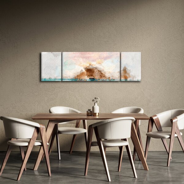 Obraz - Malediwy, drewniane molo (170x50 cm)