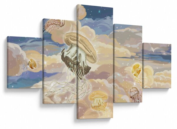 Obraz - Niebiańskie Meduzy (125x70 cm)