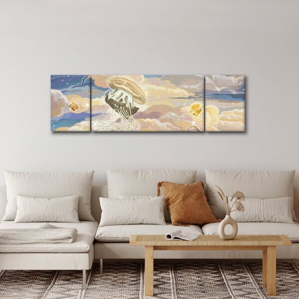 Obraz - Niebiańskie Meduzy (170x50 cm)