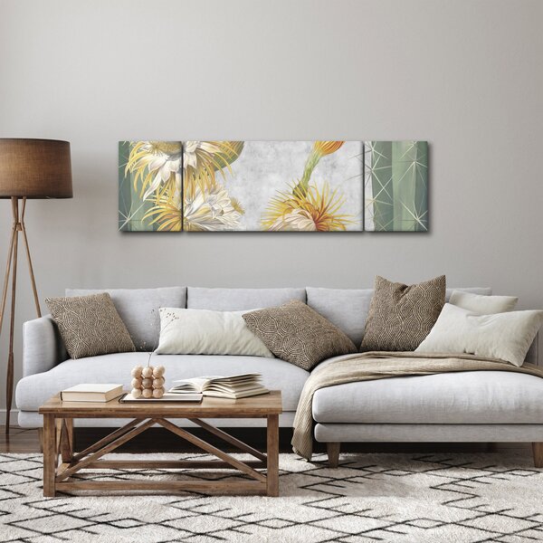 Obraz - Kwitnące kaktusy (170x50 cm)