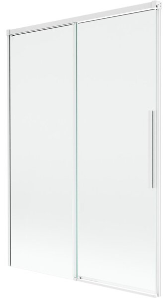 Mexen Rox parawan nawannowy 2-skrzydłowy rozsuwany 120 x 150 cm, transparent, biały - 8C9-120-001-20-00