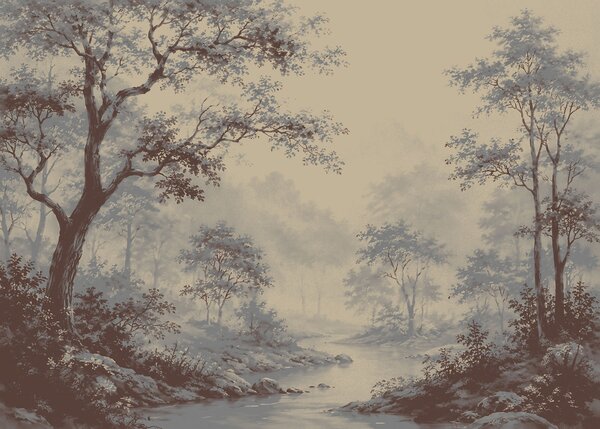 Fototapeta Rzeka płynąca przez las, Fototapety Natura, Popularne Fototapety, t00799 - Tapeko.pl