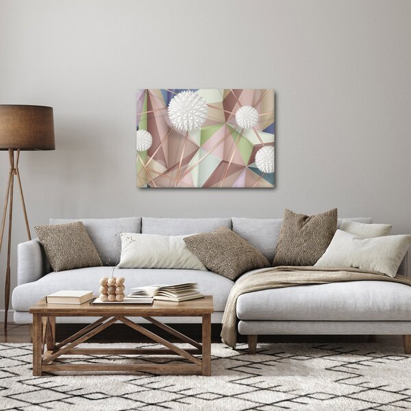 Obraz - Abstrakcja 3D w pastelowych kolorach (70x50 cm)