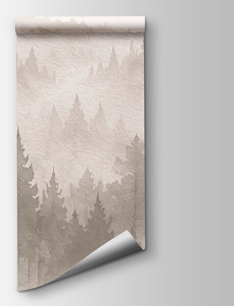 Fototapeta Mglisty górski krajobraz z drzewami i rzeką, Fototapety Natura, Popularne Fototapety, t00800v3 - Tapeko.pl