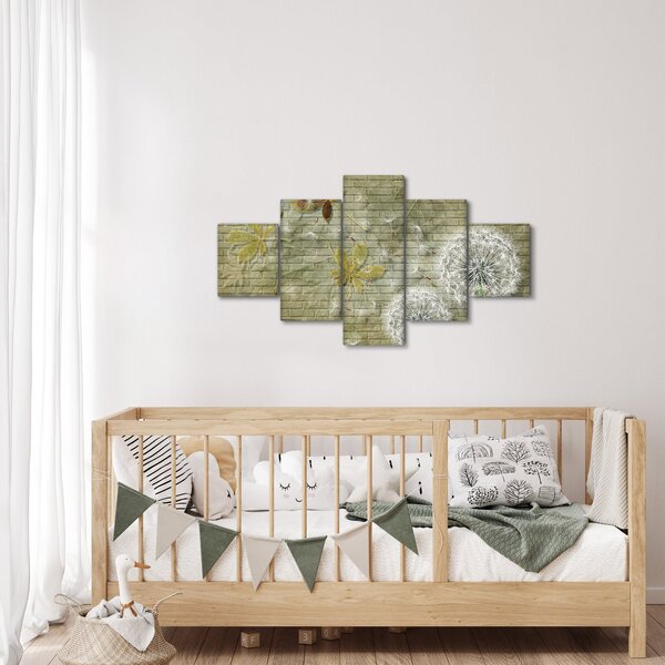 Obraz - Dmuchawce unoszone wiatrem (125x70 cm)