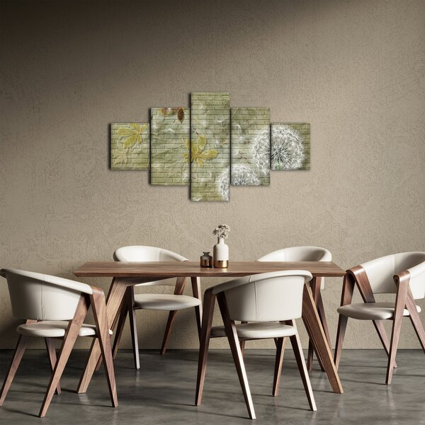 Obraz - Dmuchawce unoszone wiatrem (125x70 cm)