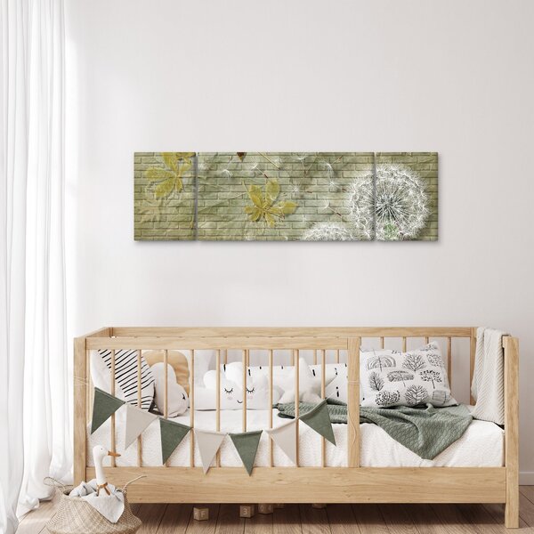 Obraz - Dmuchawce unoszone wiatrem (170x50 cm)