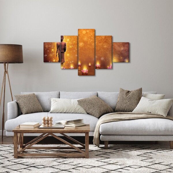 Obraz - Budda w złotym blasku (125x70 cm)