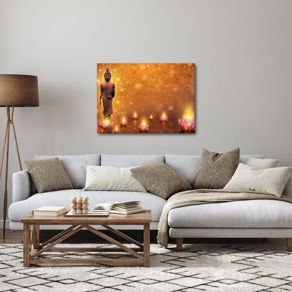 Obraz - Budda w złotym blasku (70x50 cm)