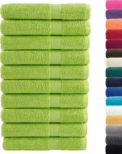 Ręczniki premium SOLUND 10 szt., zielone, 100x200 cm, 600 g/cm²