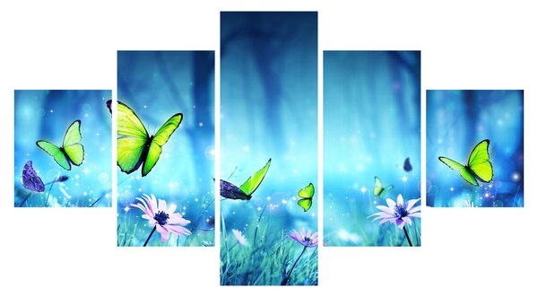 Obraz - Mistyczna leśna polana (125x70 cm)