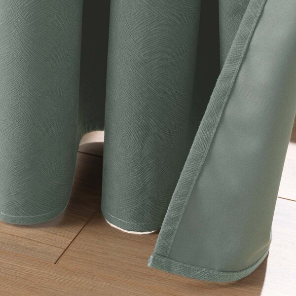 Aksamitna zasłona w kolorze khaki 140x260 cm Olympe – douceur d'intérieur