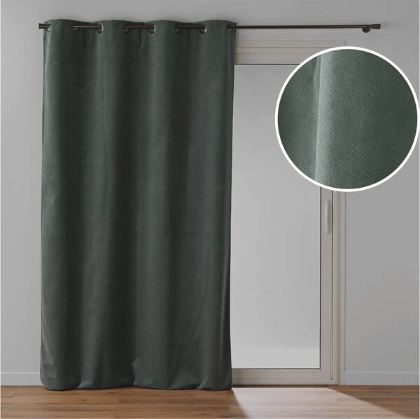 Aksamitna zasłona w kolorze khaki 140x260 cm Olympe – douceur d'intérieur