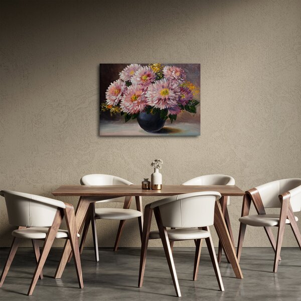 Obraz - Obraz olejny, Kwiaty w wazonie (70x50 cm)