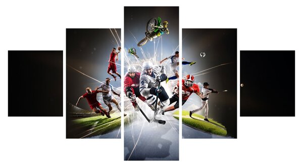 Obraz - Sportowcy (125x70 cm)