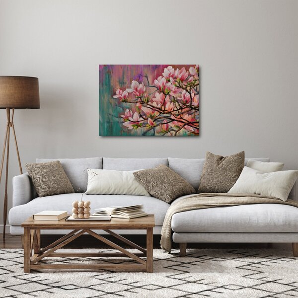 Obraz - Obraz olejny, Kwitnąca sakura (70x50 cm)